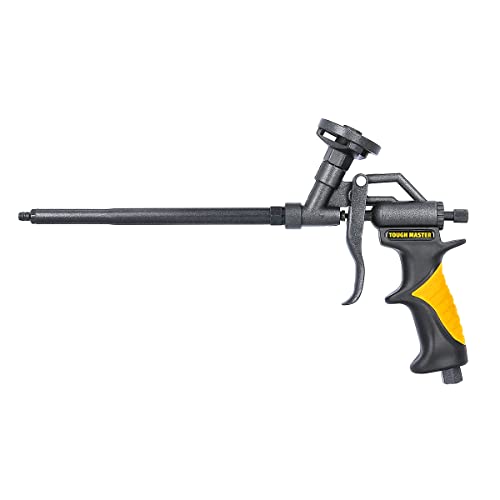 Professionelle Schaumpistole aus Aluminium, robust, mit doppeltem PTFE-Schutz, Edelstahlrohr und Nadelsprühapplikator mit 2 Kunststoffdüsen, 2 Kunststoff-Verlängerungsrohre, TM-FG7T, TOUGH MASTER von TOUGH MASTER