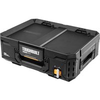 Toughbuilt - StackTech TB-B1-B-30 Werkzeugkiste Box 53 x 40 x 18 cm IP65 + 2x Inlay mit Deckel + 2x Inlay + 4x Trennwand von TOUGHBUILT