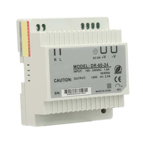 TOUISEDGI DR60-24 60W Single Output 24V Din Rail Power Supply AC/DC Switching Power Supply for Lighting Equipment Industrial Control Security Monitoring TOUISEDGI DR60-24 60W Single Output 24V Din Rail Power Supply AC/DC Switching Power Supply for Lighting Equipment Industrial Control Security Monitoring von TOUISEDGI