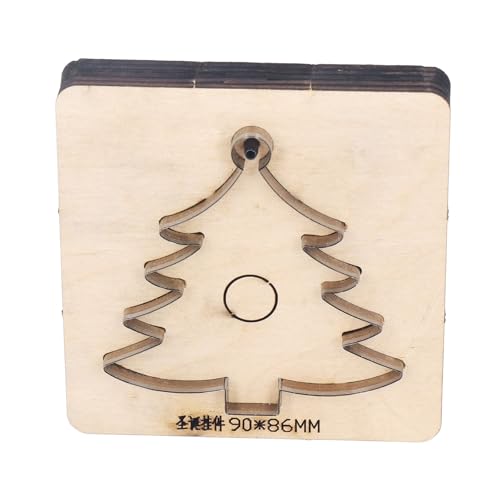 TOUISEDGI Leather Cutting Die Christmas Tree Alloy Steel Birch Wood Punch Cutter Craft Mould Tool for Crafting von TOUISEDGI