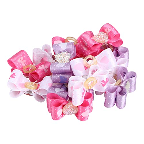 TOUISEDGI Pet Hair Bows Grooming Accessories Medium Small Dog Cute Multi-Colored Elastic Bands Polyester Material TOUISEDGI Pet Hair Bows Grooming Accessories Medium Small Dog Cute Multi-Colored Elastic Bands Polyester Material von TOUISEDGI