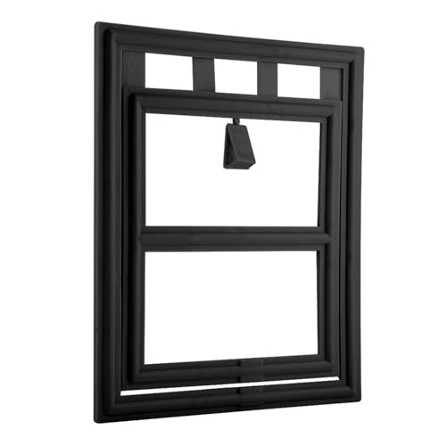 TOUISEDGI Plastic Pet Dog Cat Door Magnetic Locking Safe Flap Screen Window Gate White XL for Comfortable Environment (L Day style) von TOUISEDGI