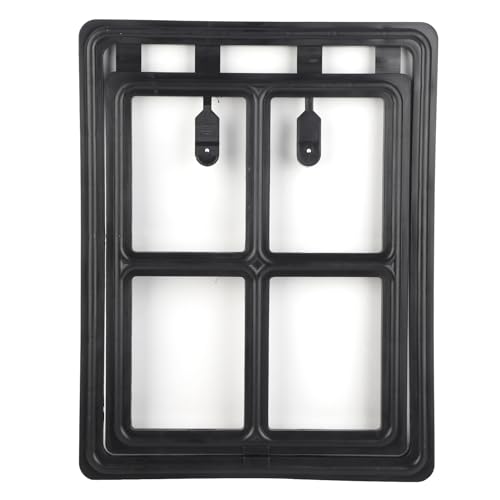 TOUISEDGI Plastic Pet Dog Cat Door Magnetic Locking Safe Flap Screen Window Gate White XL for Comfortable Environment (XL field style) von TOUISEDGI
