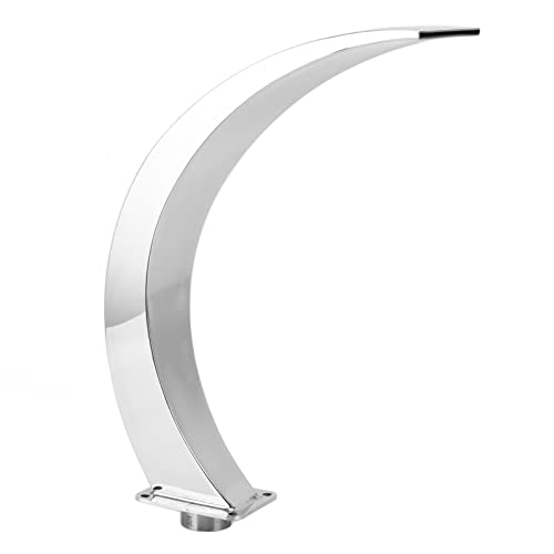 TOUISEDGI Pool-Wasserfall-Brunnen, G1-Innengewinde, Edelstahl 304, Abgerundetes, Gebogenes Design, Außenpool-Brunnen Für Spielplatz, Swimmingpool-Brunnen von TOUISEDGI