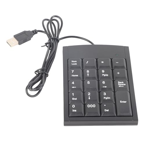 TOUISEDGI Ziffernblock, Langlebige Tragbare Mini-USB-Zifferntastatur, Zahlentastatur Für Laptop-Computer, Desktop-Computer von TOUISEDGI