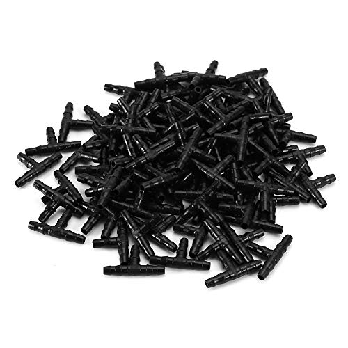 Touisedgi 100pcs Sprinkler Bewässerung T Rohr Barb Schlauchanpassungsteiger Tropfsystem von TOUISEDGI