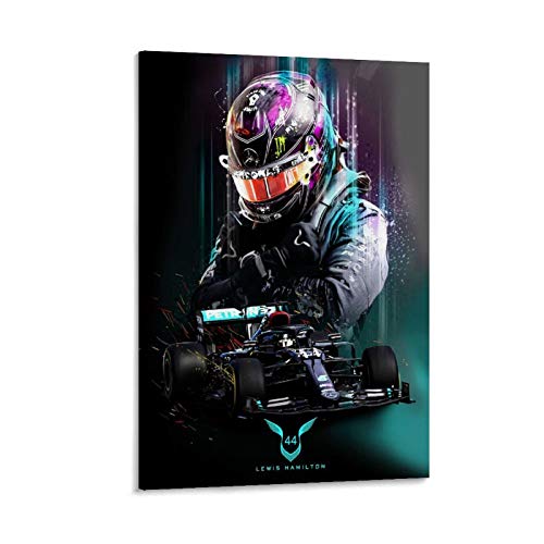 TOUKUI Lewis Hamilton Poster Displate Poster dekorative Malerei Leinwand Wandkunst Wohnzimmer Poster Schlafzimmer Malerei 12x18inch(30x45cm) von TOUKUI