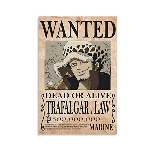 TOUKUI Trafalgar Law Wanted Poster Poster dekorative Malerei Leinwand Wandkunst Wohnzimmer Poster Schlafzimmer Malerei 08x12inch(20x30cm) von TOUKUI