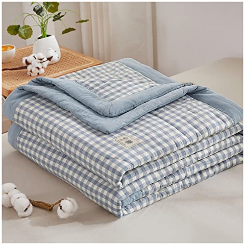 TOULIVER Sommer Bettdecke 100% Baumwolle Hypoallergener Sommer Quilt Dünne, Atmungsaktive, Weich und Hautfreundlich, Premium Sommerdecke Plaid, Mehrere Farben und Größen,A,150x200cm von TOULIVER