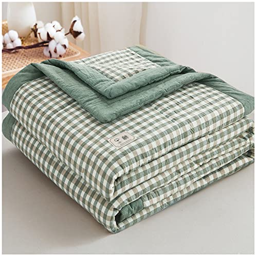 TOULIVER Sommer Bettdecke 100% Baumwolle Hypoallergener Sommer Quilt Dünne, Atmungsaktive, Weich und Hautfreundlich, Premium Sommerdecke Plaid, Mehrere Farben und Größen,G,150x200cm von TOULIVER