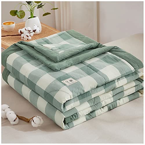 TOULIVER Sommer Bettdecke 100% Baumwolle Hypoallergener Sommer Quilt Dünne, Atmungsaktive, Weich und Hautfreundlich, Premium Sommerdecke Plaid, Mehrere Farben und Größen,H,180x200cm von TOULIVER