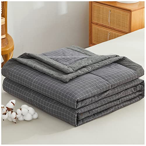 TOULIVER Sommer Bettdecke 100% Baumwolle Hypoallergener Sommer Quilt Dünne, Atmungsaktive, Weich und Hautfreundlich, Premium Sommerdecke Plaid, Mehrere Farben und Größen,I,150x200cm von TOULIVER