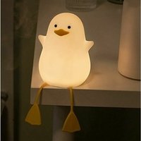 Tovbmup - Niedliches Enten-Nachtlicht, LED-Nachtlicht für Kinder, Silikon-Nachtlicht mit 2-stufiger Dimmung und Zeitsteuerung, niedliche Enten-Lampe, von TOVBMUP