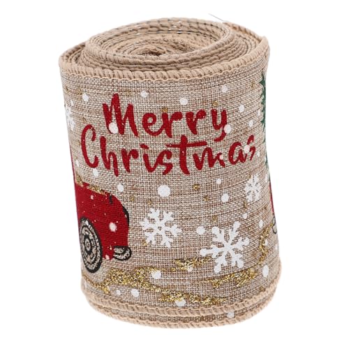 TOVINANNA 1 Rolle Weihnachtsband aus Jute mit Drahtkante Geschenkverpackungsband für Festliche Dekoration und Diy Schleifen für Weihnachten und Feiern TOVINANNA 1 Rolle Weihnachtsband aus Jute mit Drahtkante Geschenkverpackungsband für Festliche Dekoration und Diy Schleifen für Weihnachten und Feiern von TOVINANNA