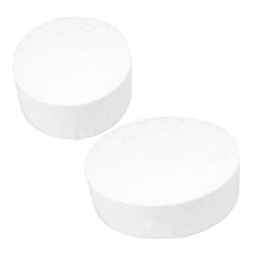 TOVINANNA Cake Company Dummy Set 2 Etagen, Kuchen Werkzeug styropor Formen rund Torte Cupcake rund styropor Torte Partydekoration schäumt Tortenattrappen Requisiten Modell Zubehör Dekoration von TOVINANNA