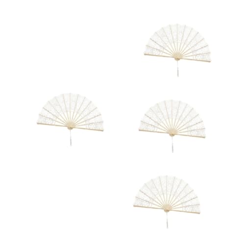 TOVINANNA 4 Stück Faltfächer mit Quaste Eleganter Handfächer aus Hochwertigem und Spitze für Hochzeiten Tanzaufführungen Stilvolle Dekoration TOVINANNA 4 Stück Faltfächer mit Quaste Eleganter Handfächer aus Hochwertigem und Spitze für Hochzeiten Tanzaufführungen Stilvolle Dekoration von TOVINANNA