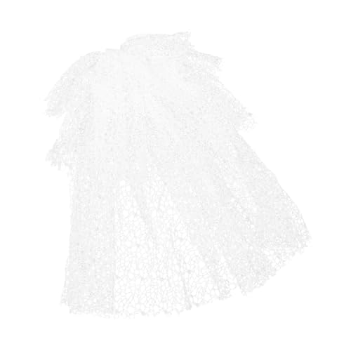 TOVINANNA Short Layered Wedding Veil Weiß Tüll Mehrlagig Leichtes Braut Kopfschmuck Für Brautjungfern Junggesellinnenabschied Hochzeit Party von TOVINANNA