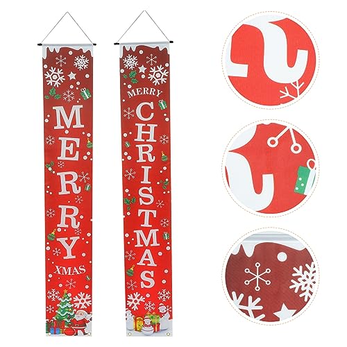 TOVINANNA 1paar Weihnachtliches Türbanner Aus Polyester Wiederverwendbar Mit Frohe Weihnachten Design Für Festliche Dekoration Im Innen Und Außenbereich Passend Zu Weiteren TOVINANNA 1paar Weihnachtliches Türbanner Aus Polyester Wiederverwendbar Mit Frohe Weihnachten Design Für Festliche Dekoration Im Innen Und Außenbereich Passend Zu Weiteren von TOVINANNA