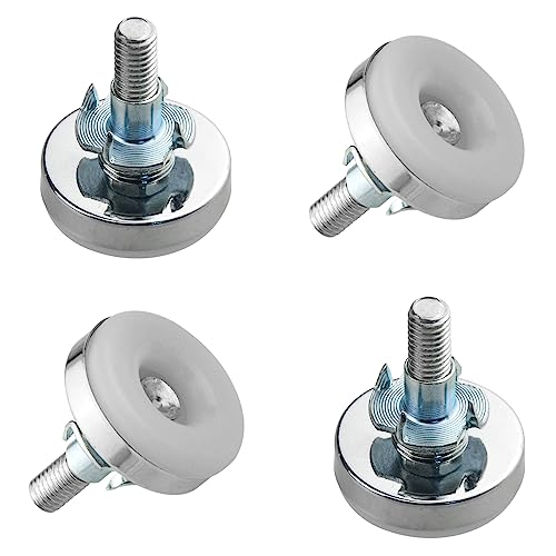 TOVOT 4 Stück M8 Verstellbare Möbelfüße mit Muttern Stellfüße Höhenverstellbare Füße Nivellierfüße Schwarz für Möbel (35×41MM) von TOVOT