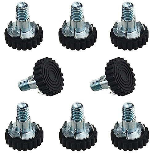 TOVOT 8 Stück M10 Verstellbare Möbelfüße Stellfüße Höhenverstellbare Füße Nivellierfüße Schwarz für Möbel (30×33MM) von TOVOT