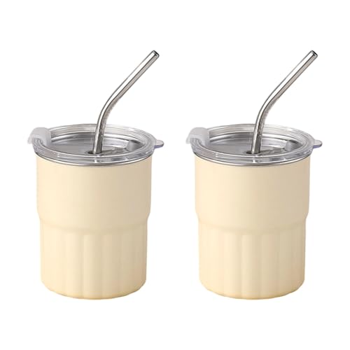 2pcs Edelstahl Kaffeetassen Set Getränkewaren Mit Stroh Und Deckelstapel Doppelmauerte Für Camping Und Outdoor 2pcs Edelstahl Kaffeetassen Set Getränkewaren Mit Stroh Und Deckelstapel Doppelmauerte Für Camping Und Outdoor von TOWARDSNAN
