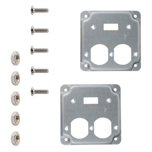 2pcs Multipurpose Quadratische Metall Outlet Box Abdeckungen Flammhemmende Erhöhte Ausschüsse Für Switches Receptacle von TOWARDSNAN