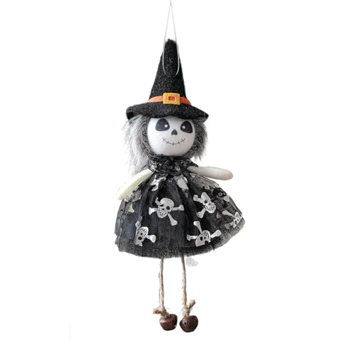 Festival Stoff Halloweens Hanging Ornament Mit Hexen Schwarze Katzen Phantoms Design Für Innenräume Freien Home Dekoration Halloweens Tuches Hängeschmuck Set von TOWARDSNAN