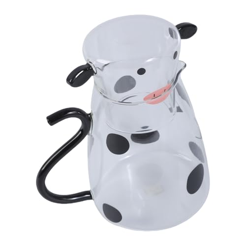 Kuhmilchkrug Glaswasser Carafe Mit Tasse Hoher Borosilikat Hitzebeständig Für Nachttisch Esstischdekoration Kuhmilchkrug Glaswasser Carafe Mit Tasse Hoher Borosilikat Hitzebeständig Für Nachttisch Esstischdekoration von TOWARDSNAN