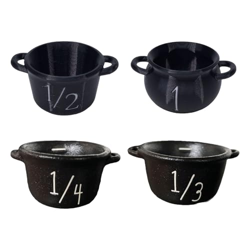Magische Halloween Kitchens Tool 4 Stück Hexen Kessel Messung Tassen Zum Backen Von Süßigkeiten Party Vorräte Und Hexerei von TOWARDSNAN