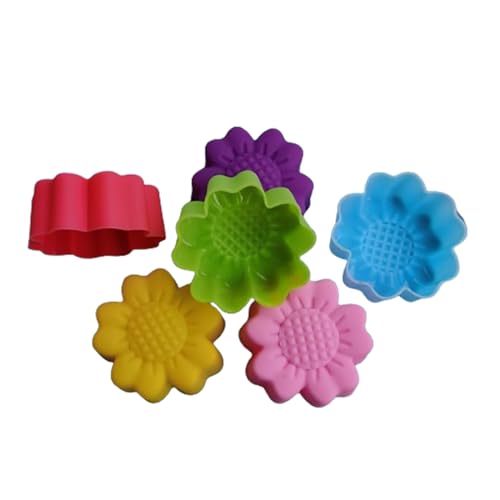 Packung Von 6 Silikon Backformen Wiederverwendbare Blumförmige Backgeschirr Die Einfach Zu Reinigen Nicht Klebrig Formen Dessertformen Zum Backen Packung Von 6 Silikon Backformen Wiederverwendbare Blumförmige Backgeschirr Die Einfach Zu Reinigen Nicht Klebrig Formen Dessertformen Zum Backen von TOWARDSNAN