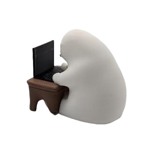 TOWARDSNAN Desktop Miniatur Coder Bären Skulptur Lustiger Bär Mit Laptop Computer Figur Ornament Decor Für Kreatives Geschenk Geben von TOWARDSNAN