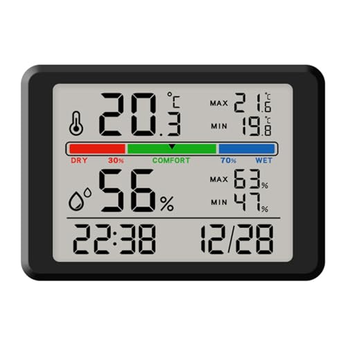 TOWARDSNAN Digitaler Wecker Mit Innentemperatur Und Feuchtigkeitszeitanzeige LCD Bildschirm Backlight Battery Operated LCD Display Takt TOWARDSNAN Digitaler Wecker Mit Innentemperatur Und Feuchtigkeitszeitanzeige LCD Bildschirm Backlight Battery Operated LCD Display Takt von TOWARDSNAN