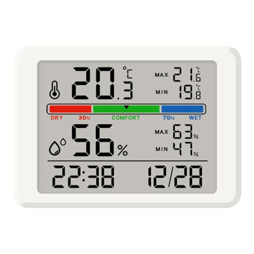 TOWARDSNAN Digitaler Wecker Mit Innentemperatur Und Feuchtigkeitszeitanzeige LCD Bildschirm Backlight Battery Operated LCD Display Takt TOWARDSNAN Digitaler Wecker Mit Innentemperatur Und Feuchtigkeitszeitanzeige LCD Bildschirm Backlight Battery Operated LCD Display Takt von TOWARDSNAN