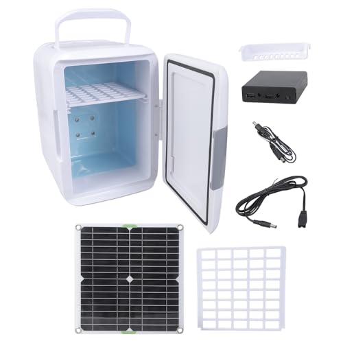 TOWARDSNAN Elektrischer Ventilator, Upgrades Solarbetriebener tragbarer Kühlschrank Kompakter Solarkühlschrank Monokristalliner Solarpanel-Kühlschrank für Camping von TOWARDSNAN