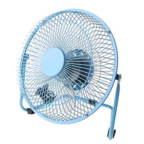 TOWARDSNAN Elektrischer Ventilator, tragbarer USB-Tischventilator aus Metall mit USB-Stromversorgung und 2 Geschwindigkeiten, Kühlventilator für den Heimbürotisch im Freien von TOWARDSNAN