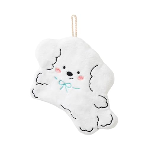 TOWARDSNAN Schnelle Trocknerkorallen Fleece Handtuch Mit Cartoon Hundeform Putzentuch Perfekt Für Küchenbad Reinigung Korallen Fleece Handtuch von TOWARDSNAN