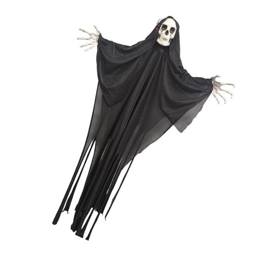 Unheimliche Halloween Hängende Skelettschmuck Grausige Schädelkopfwand Halloweens Dekorationen Für Outdoor Partys Urlaub von TOWARDSNAN