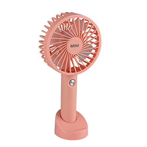 TOWEAR Handventilator Taschenventilator Batteriebetrieben Mini Fan Klein Akku Leise Tragbarer USB Kleiner Ventilator Desktop Lüfter Elektrischer Persönlicher Elektrolüfter (rosa) von TOWEAR