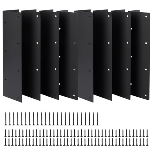 8 Set Hochbeet-Eckwinkel, Gartenbett-Eckhalterungen mit Schrauben Wand-Eckwinkel L Form Winkelverbinder Breite Eckstrebe für 20 "-24" Bett Metall-Garten-Eckhalterung Für Gemüsepflanzgefäßgarten von TOWEBOORY