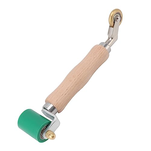 Profi Andrückrolle, Doppelkopf Nahtroller, 2 IN 1 Andrückwalze Rollen 40mm Silikon Andrückrolle 6mm Messing Bodenecke Nahtroller für Roofing PVC TPO Schweißwerkzeug und Klebenaht(Grün) von TOWEBOORY