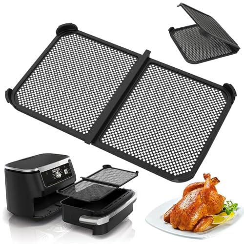 Spritzschutz für Ninja Foodi Flexdrawer 10,4 L Heißluftfritteuse AF500EU, Faltbar Silikon Spritzschutz Heißluftfritteuse Spritzschutz Wiederverwendbar Fettspritzschutz Hitzebeständig bis 240℃ von TOWEBOORY