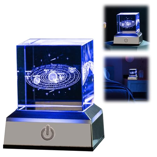 TOWEBOORY 3D Planeten Kristallkugel, Nachtlicht Galaxie Mit LED Bunte Basis, USB-Datenkabel, Astronomie Geschenke Planeten Modell Für Schreibtischdekoration TOWEBOORY 3D Planeten Kristallkugel, Nachtlicht Galaxie Mit LED Bunte Basis, USB-Datenkabel, Astronomie Geschenke Planeten Modell Für Schreibtischdekoration von TOWEBOORY