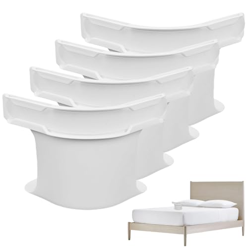 TOWEBOORY Lock Sheet Holders Set of 4, Bed Sheet Holder for Corners Sheet Locks Heavy Duty Bed Sheet Holder Corner Fitted Sheet Straps for Corners Universal fit King Queen Twin Sized beds (White) von TOWEBOORY