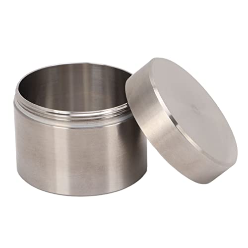 TOWEBOORY Teedosen, Kaffeedose Vorratsbehälter Edelstahldosen Klein Versiegelungsbox Kaffeedose Rund Saucen Behälter Mini Gewürzdose Edelstahl Dressing Behälter Teedose Luftdicht Pillendose(M) von TOWEBOORY