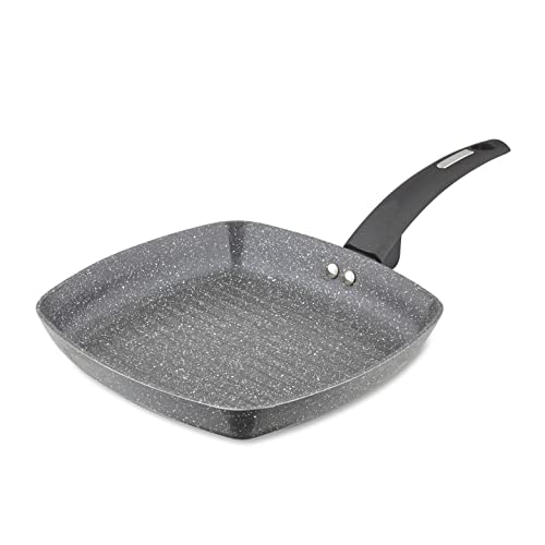 Tower T80336GD Cerastone-Grillpfanne aus geschmiedetem Aluminium mit Antihaftbeschichtung, Keramik, Graphit, 25 cm von TOWER