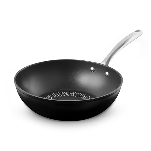 TOWER T900306 SmartStart Ultra geschmiedeter 28 cm Aluminium-Wok mit Aeroglide Ultra Antihaftbeschichtung, Induktions-kompatibel von TOWER
