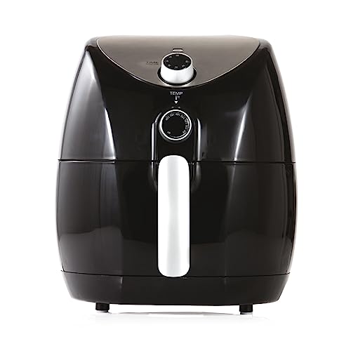 Tower T17021 Heißluftfritteuse für die Ganze Familie mit Schneller Luftzirkulation - 60-Minuten-Timer - Airfryer 4,3L 1500W - Schwarz von TOWER