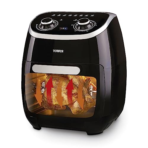 Tower T17038 Xpress 5-in-1 Heißluftfritteuse mit Schneller Luftzirkulation - Manuell - 60-Minuten-Timer - Airfryer Heißluftfritteuse XXL 11 l - 2000W - Schwarz Tower T17038 Xpress 5-in-1 Heißluftfritteuse mit Schneller Luftzirkulation - Manuell - 60-Minuten-Timer - Airfryer Heißluftfritteuse XXL 11 l - 2000W - Schwarz von TOWER