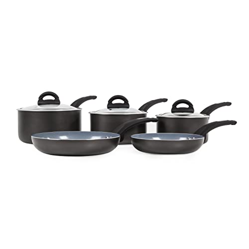 Tower T80303 5-teiliges Kochtopf-Set keramikbeschichtet von TOWER