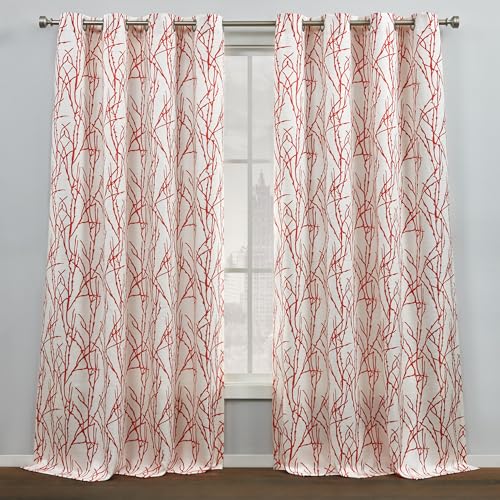 TOWN & COUNTRY BASICS Sohome Vorhänge aus Weidenholz, durchscheinend, einfarbig, Leinenstruktur, 2 Stück, 137,2 x 213,4 cm, Spice von TOWN & COUNTRY BASICS